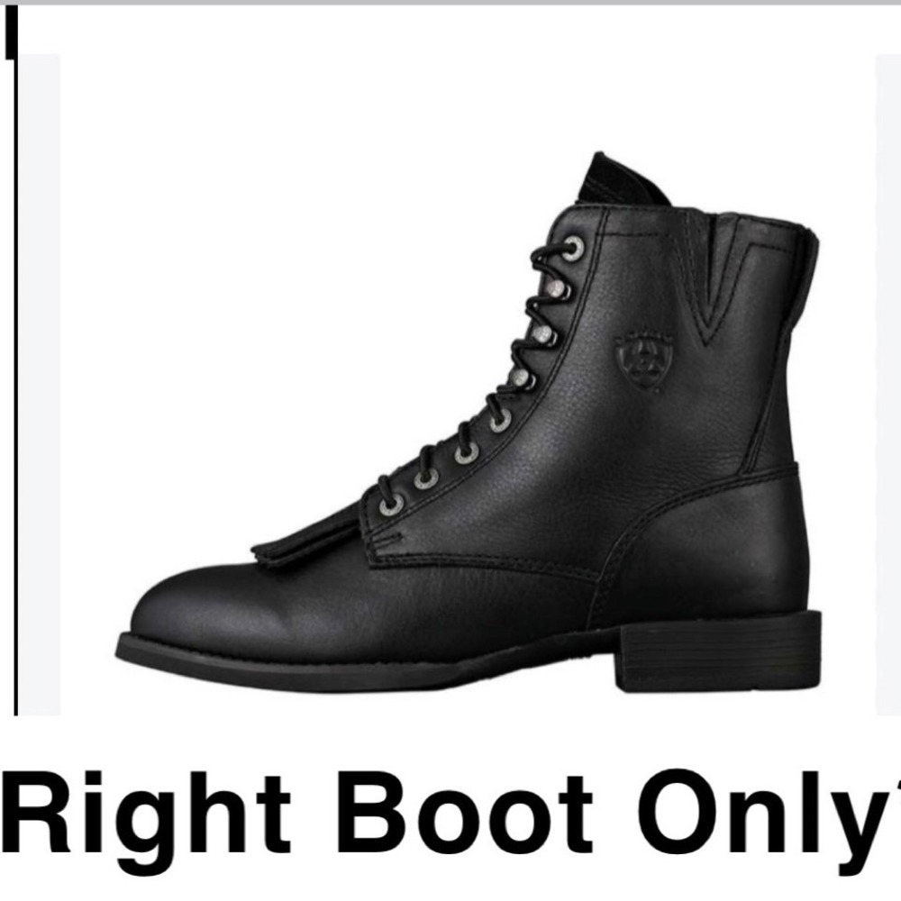 Ariat Heritage Lacer Black Leather Right Boot Only Mens 12D